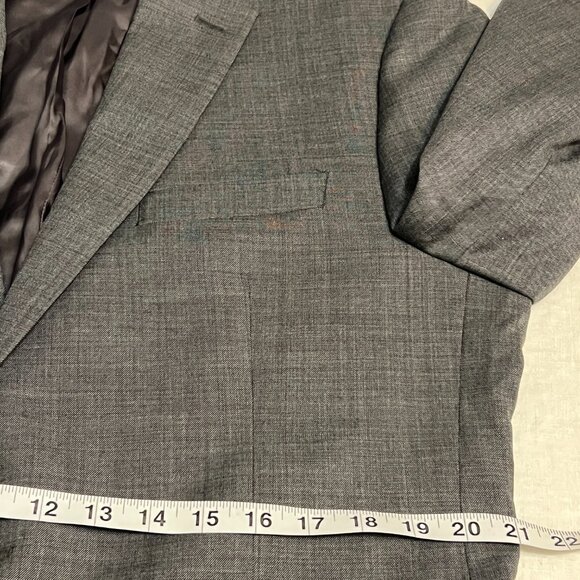 Lauren Ralph Lauren Men's 42L Sport Coat Gray 100% Wool Blazer Jacket Two Button - Picture 9 of 12
